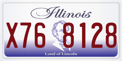 IL license plate X768128