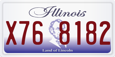 IL license plate X768182