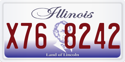 IL license plate X768242