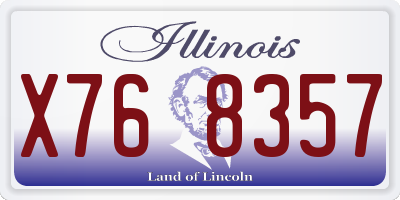 IL license plate X768357