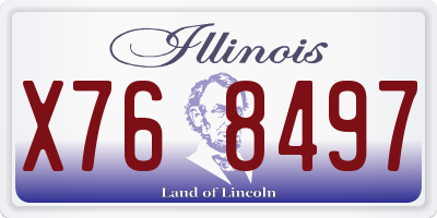 IL license plate X768497