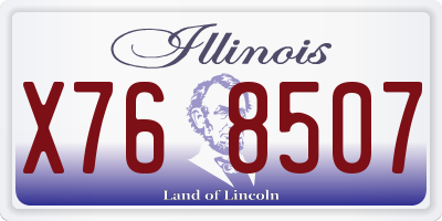 IL license plate X768507