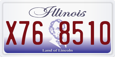 IL license plate X768510