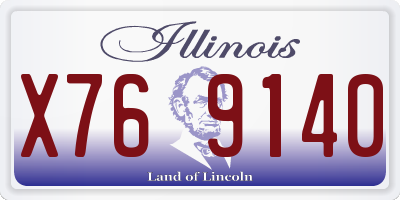 IL license plate X769140