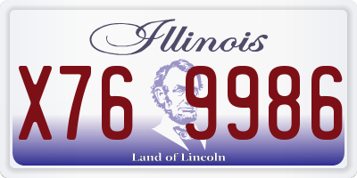 IL license plate X769986