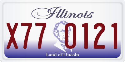 IL license plate X770121