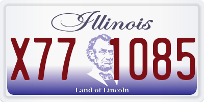 IL license plate X771085
