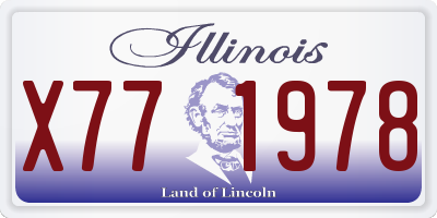 IL license plate X771978