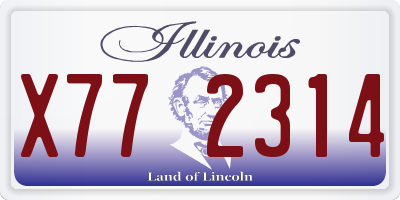 IL license plate X772314