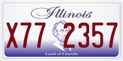IL license plate X772357