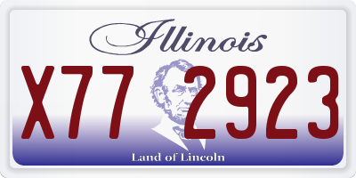 IL license plate X772923
