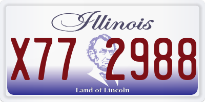 IL license plate X772988