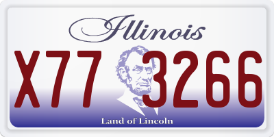 IL license plate X773266