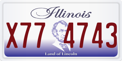 IL license plate X774743