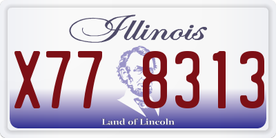 IL license plate X778313