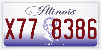 IL license plate X778386
