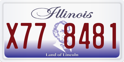 IL license plate X778481