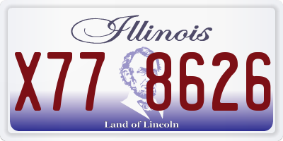 IL license plate X778626