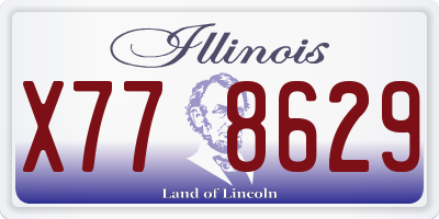 IL license plate X778629