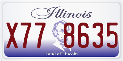 IL license plate X778635