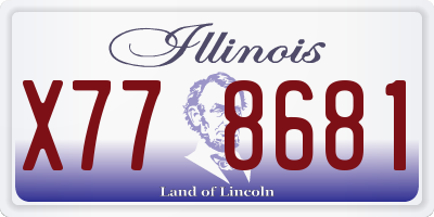 IL license plate X778681