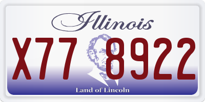 IL license plate X778922