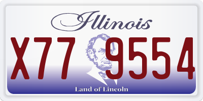IL license plate X779554