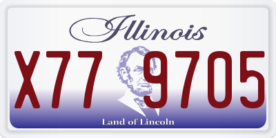 IL license plate X779705