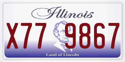 IL license plate X779867