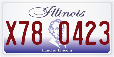 IL license plate X780423
