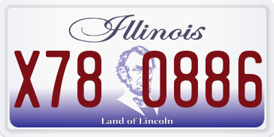 IL license plate X780886