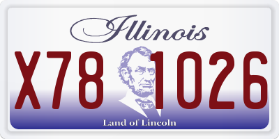IL license plate X781026