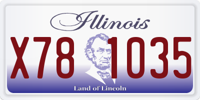 IL license plate X781035