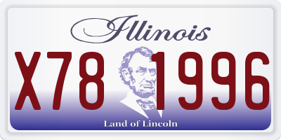 IL license plate X781996
