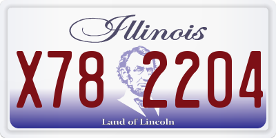 IL license plate X782204