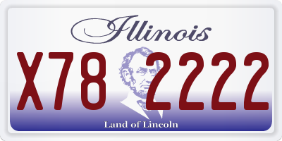IL license plate X782222