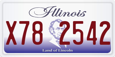 IL license plate X782542