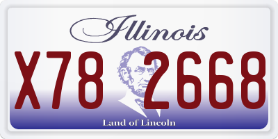 IL license plate X782668
