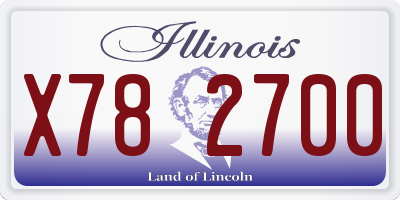 IL license plate X782700