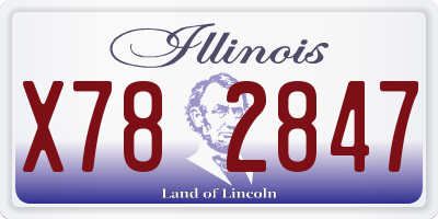 IL license plate X782847