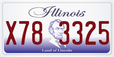 IL license plate X783325