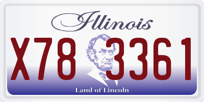 IL license plate X783361