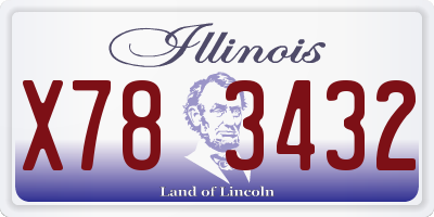 IL license plate X783432