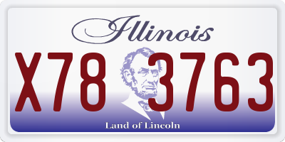 IL license plate X783763