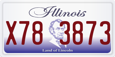 IL license plate X783873
