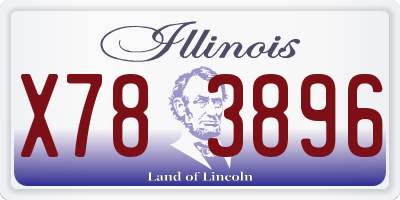 IL license plate X783896