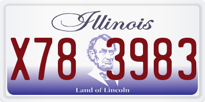 IL license plate X783983
