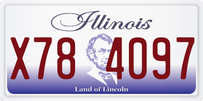 IL license plate X784097