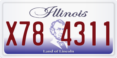 IL license plate X784311