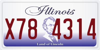 IL license plate X784314